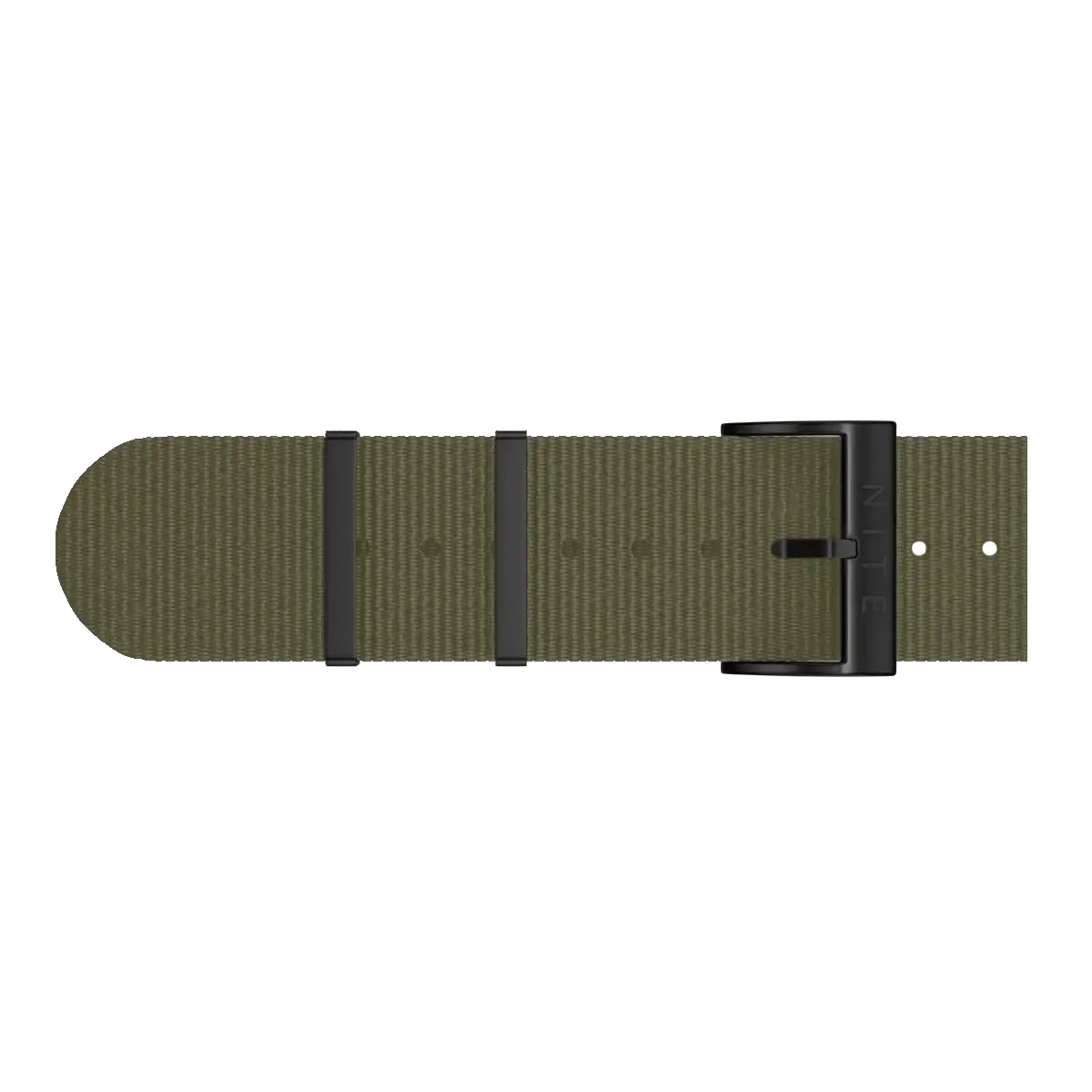 حزام أسود مقاس 24 مم مع مشبك أسود