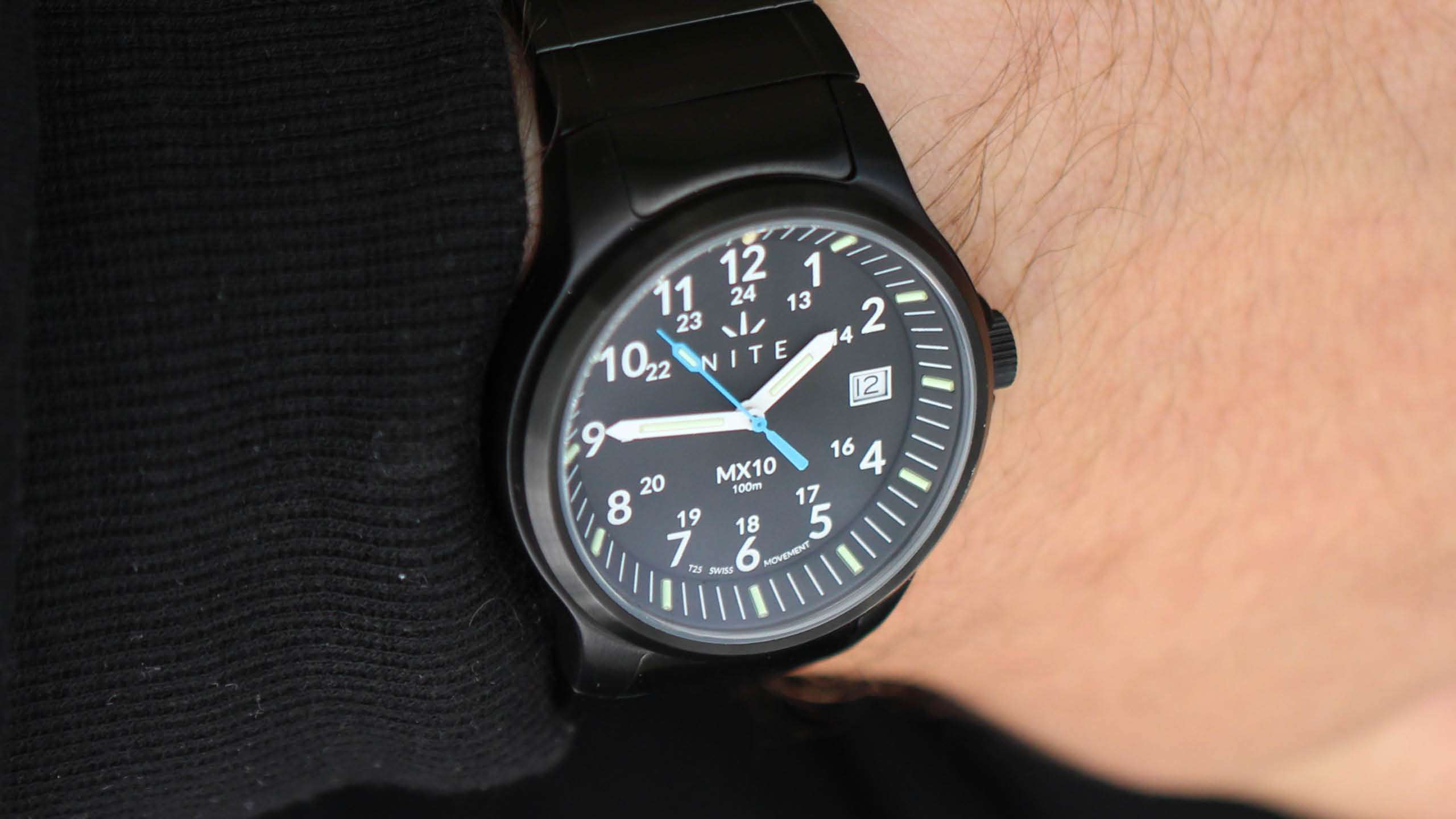MX10 Night Field Watch - Black PVD 39mm | NITE Watches – NITE